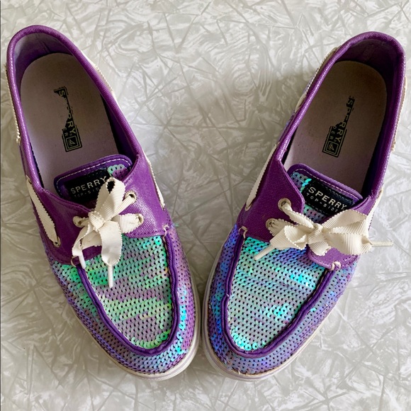 Sperry Shoes - Blinged-Out Sequin Sperry Top-Siders 🧜‍♀️ 8/8.5